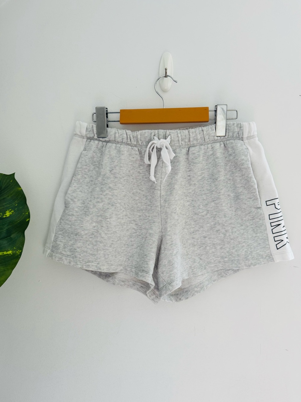 VS PINK | Light Gray Women's Lounge Shorts with Side Panel